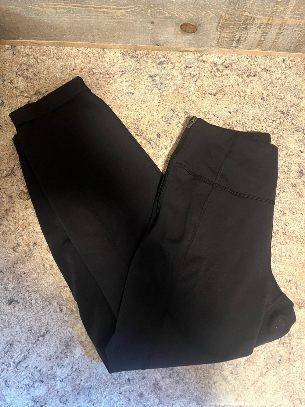 Lucy Black Women’s Active Stretch Pants with cuffed bottom and zipper pocket. - Picture 4 of 5